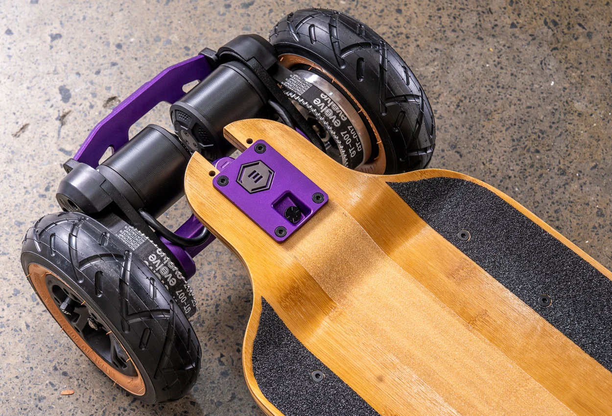 Diablo Bamboo All Terrain Purple Series Electric Skateboard - Image 17