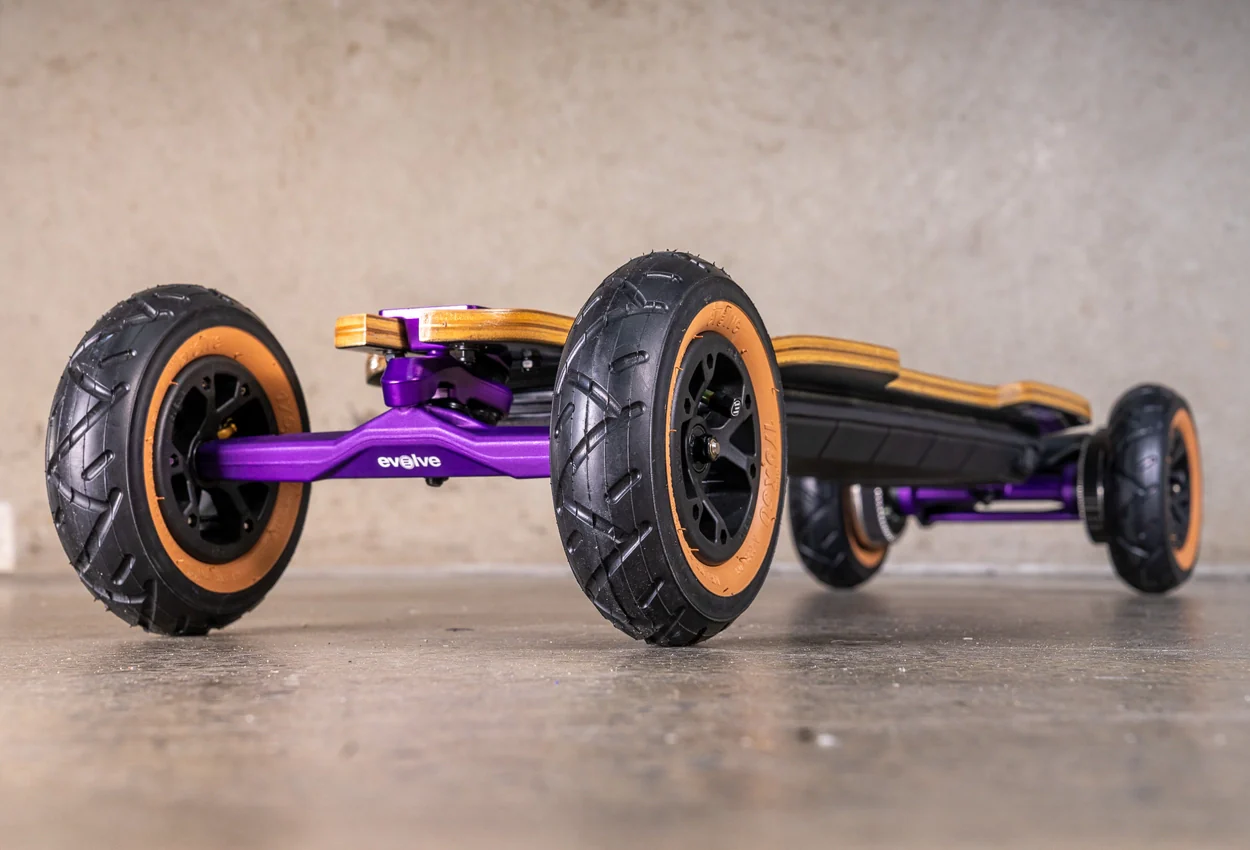 Diablo Bamboo All Terrain Purple Series Electric Skateboard - Image 2