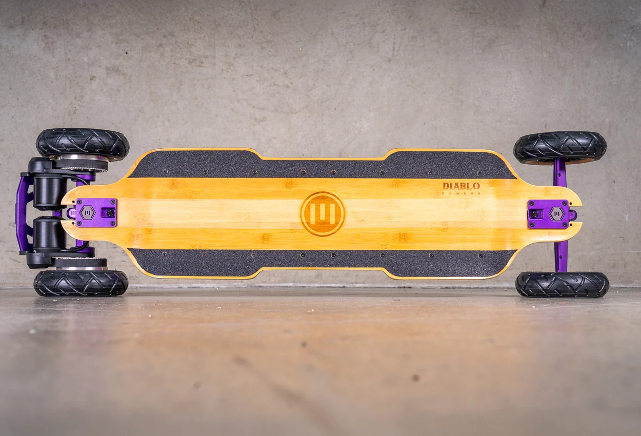 Diablo Bamboo All Terrain Purple Series Electric Skateboard - Image 5
