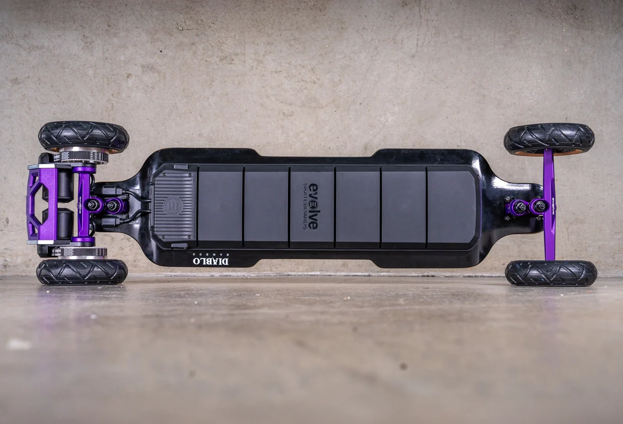 Diablo Bamboo All Terrain Purple Series Electric Skateboard - Image 6