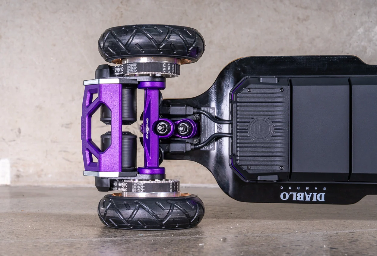 Diablo Bamboo All Terrain Purple Series Electric Skateboard - Image 8