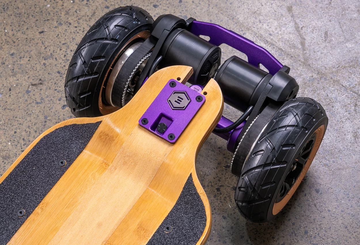 Diablo Bamboo All Terrain Purple Series Electric Skateboard - Image 9