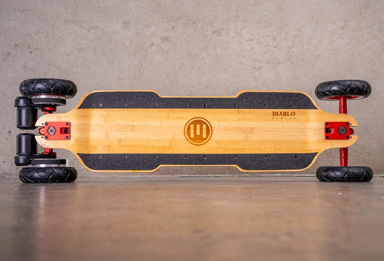 Diablo Bamboo All Terrain Red Series Electric Skateboard - Image 4