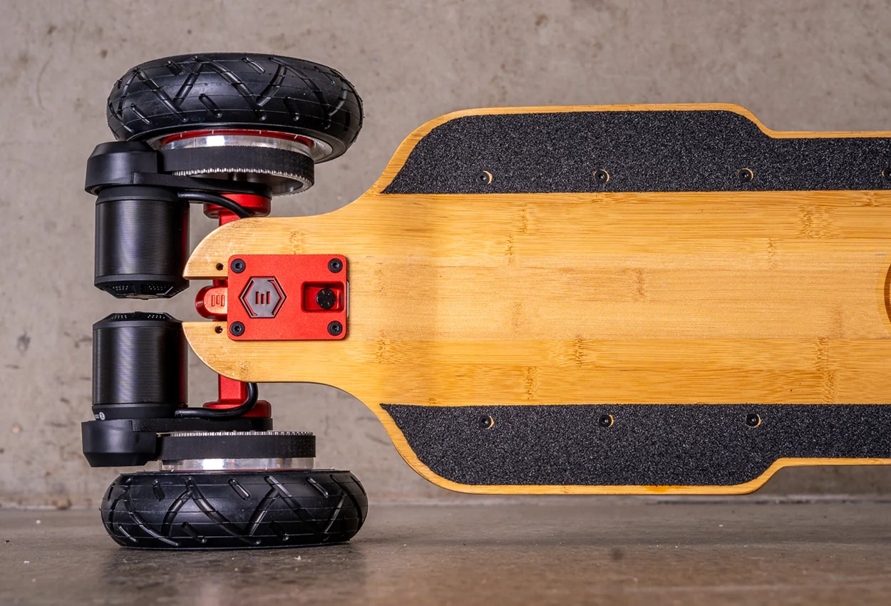 Diablo Bamboo All Terrain Red Series Electric Skateboard - Image 6