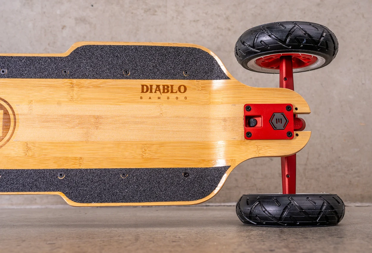 Diablo Bamboo All Terrain Red Series Electric Skateboard - Image 7