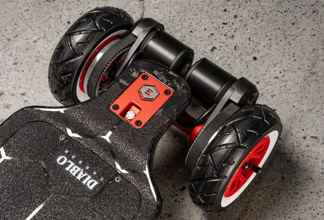 Diablo Carbon All Terrain Red Series Electric Skateboard - Image 5