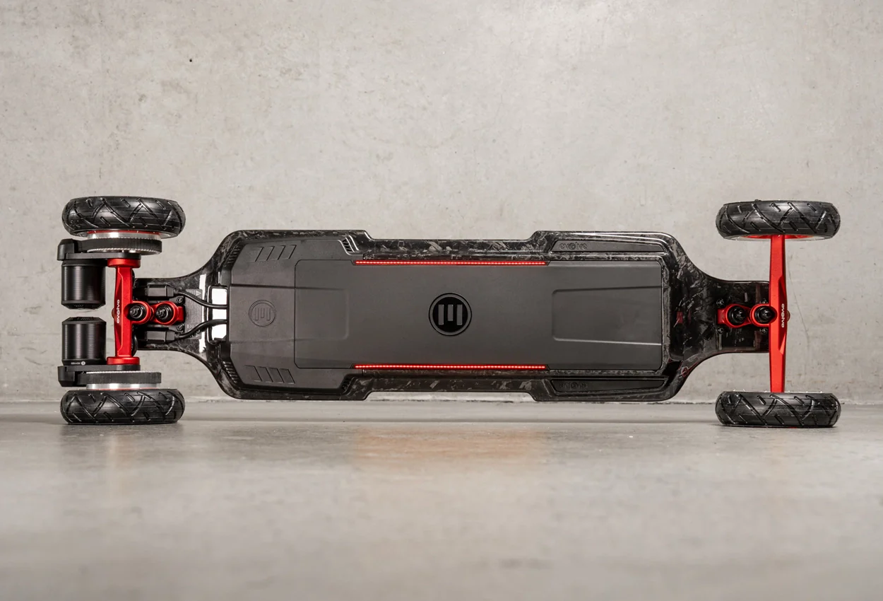Diablo Carbon All Terrain Red Series Electric Skateboard - Image 7