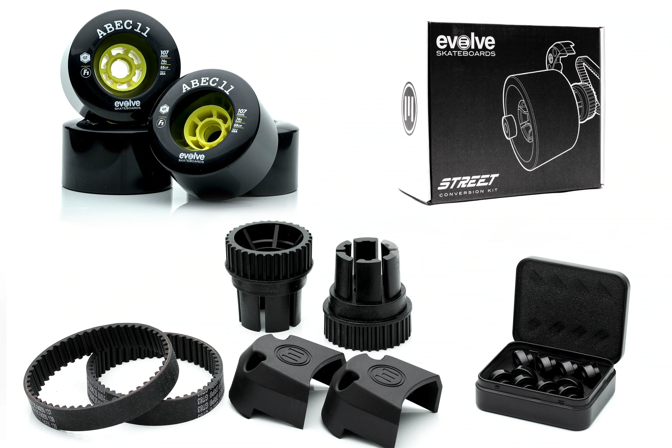 ABEC 107mm Street Conversion Kit for Evolve Skateboards - Image 3